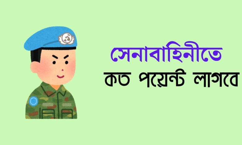 সেনাবাহিনীতে কত পয়েন্ট লাগবে ২০২৪